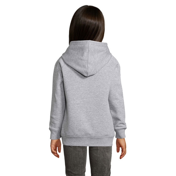 STELLAR KIDS - STELLAR KIDS SUDADERA vista posterior en color gris, sudadera con capucha para niños.