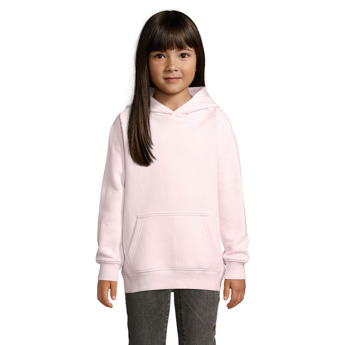 Niña con sudadera rosa STELLAR KIDS - STELLAR KIDS SUDADERA, capucha y bolsillo frontal.