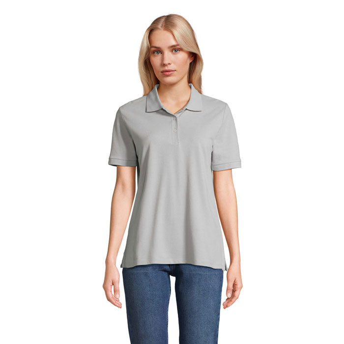 PACIFIC WOMEN - PACIFIC POLO MUJER, polo femenino de algodón en color gris, con cuello y manga corta.