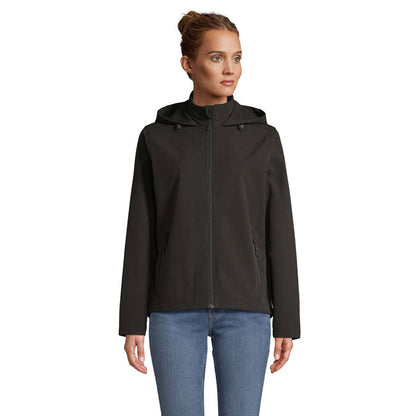 Chaqueta softshell para mujer SOL’S RACE HOODED WOMEN