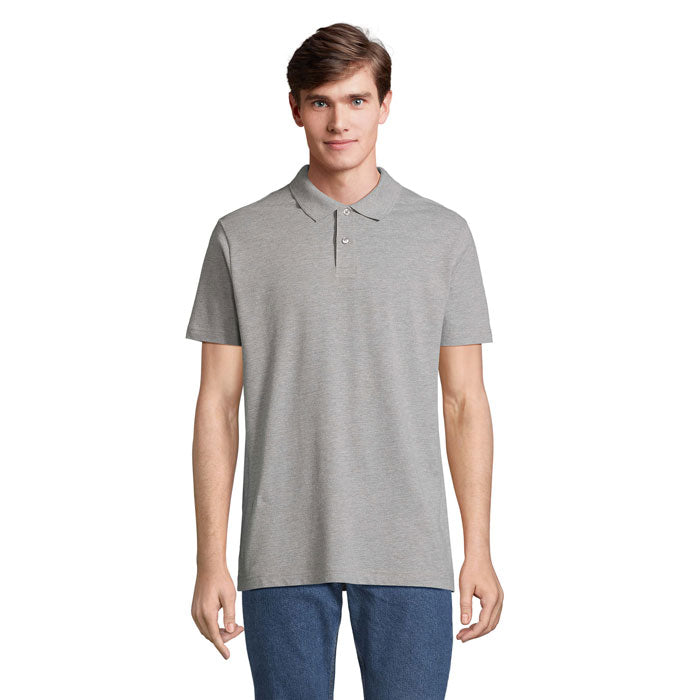 PULSE - PULSE UNISEX POLO modelo gris, 100% algodón, corte nuevo, cuello de canalé, mangas cortas.