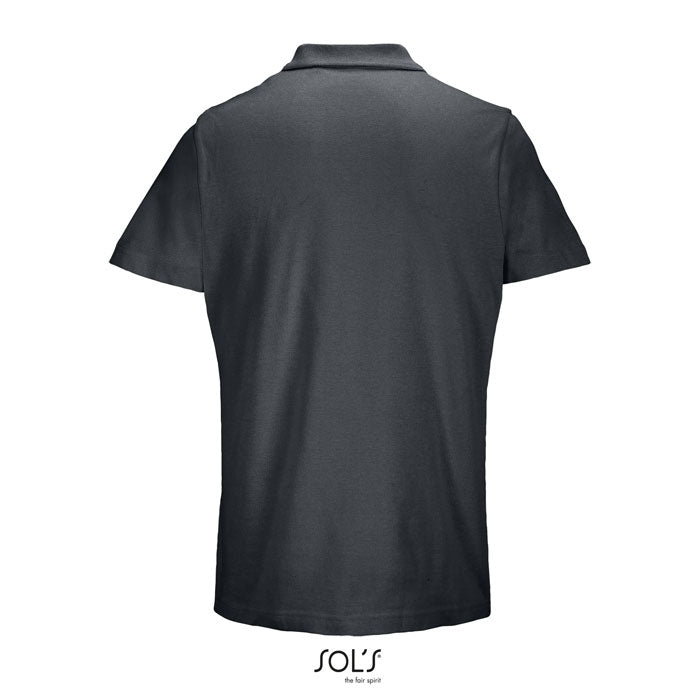 PULSE - PULSE UNISEX POLO vista trasera, camiseta de polo unisex, 100% algodón, color negro.