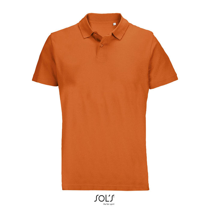 PULSE - PULSE UNISEX POLO en color naranja, 100% algodón, corte nuevo y mangas cortas.