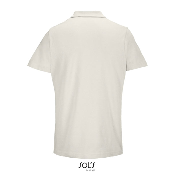 PULSE - PULSE UNISEX POLO vista trasera de la camiseta de polo unisex de Sol's en color claro.
