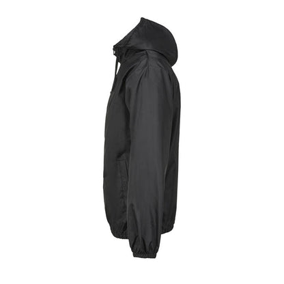 Cortavientos unisex negro vista lateral derecha