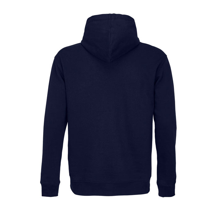 Sudadera Cameron azul marino con capucha y detalles grises