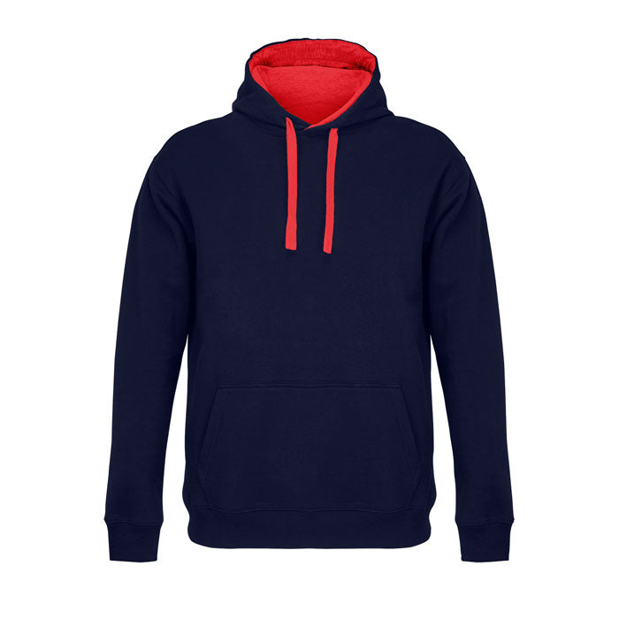 Sudadera con capucha Cameron azul marino con interior rojo