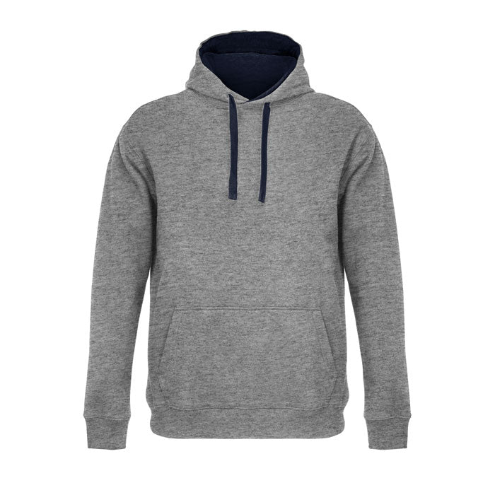 Sudadera con capucha Cameron gris con detalles en azul marino