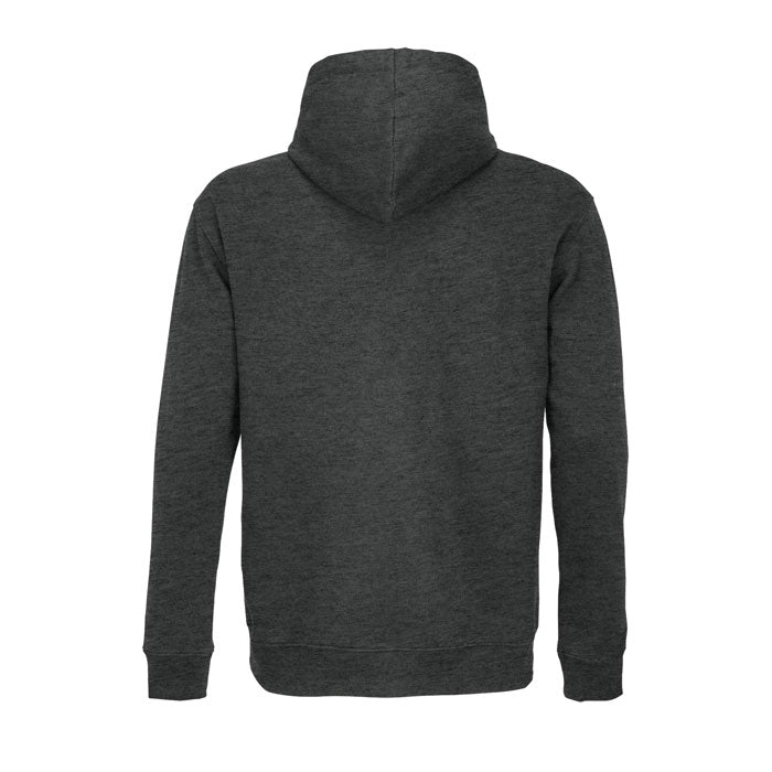 Sudadera Cameron azul marino con capucha e interior rojo