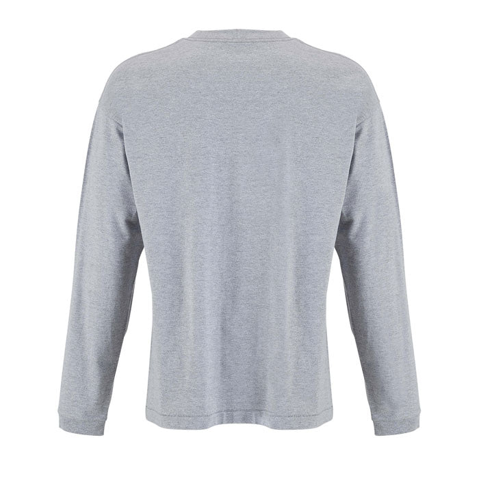 Vista trasera de la camiseta unisex gris LEGACY LSL - LEGACY LSL CAMISETA 220g con mangas largas.