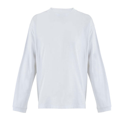 Camiseta blanca de manga larga vista frontal