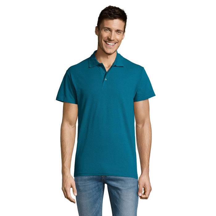 SUMMER II - SUMMER II MEN Polo 170g en color azul, modelo con cuello y mangas cortas, estilo casual.