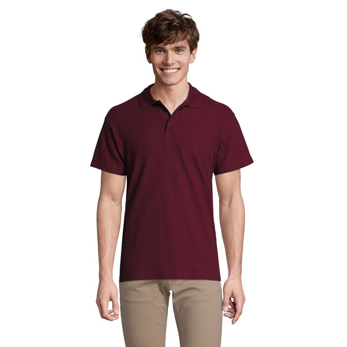 SPRING II - SPRING II MEN Polo 210g en color burdeos con cuello tipo polo y diseño clásico.