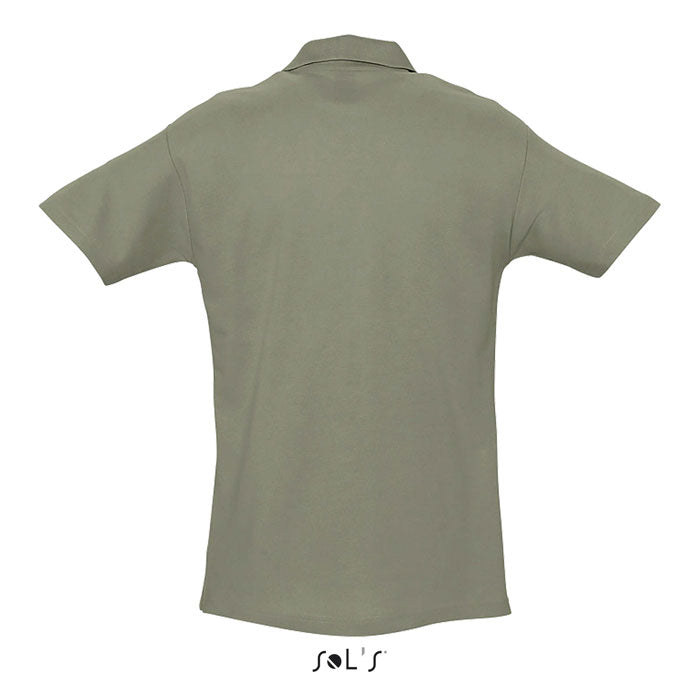SPRING II - SPRING II MEN Polo 210g vista trasera, polo piqué de 210g 100% algodón peinado hilado en anillos.
