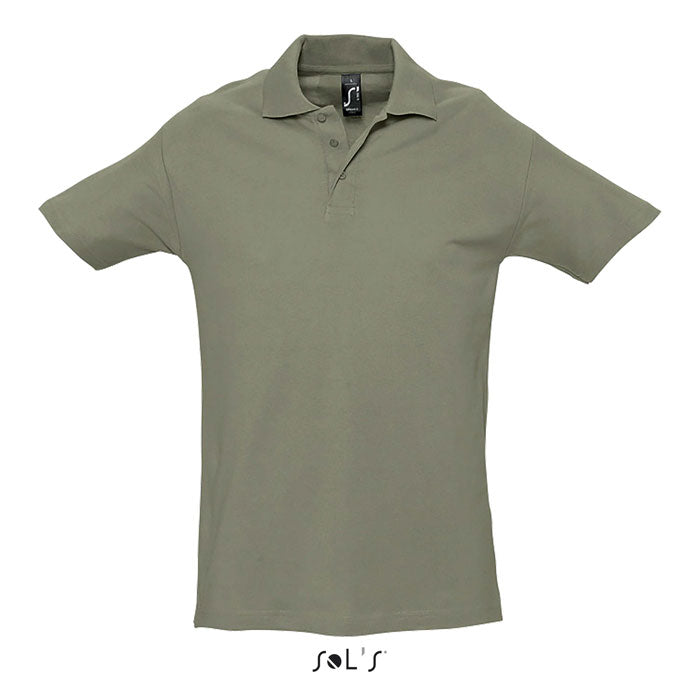 SPRING II - SPRING II MEN Polo 210g en color verde claro, camiseta tipo polo de 210g de algodón.