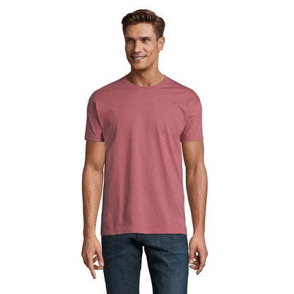 Camiseta verde manzana unisex de manga corta, corte recto