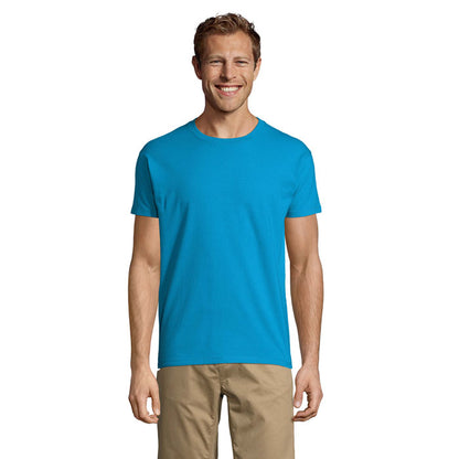 Camiseta de espalda en verde manzana, diseño liso y recto