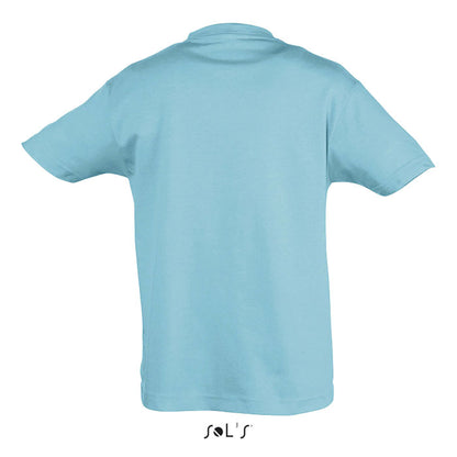 Imagen de la parte trasera de camiseta infantil verde