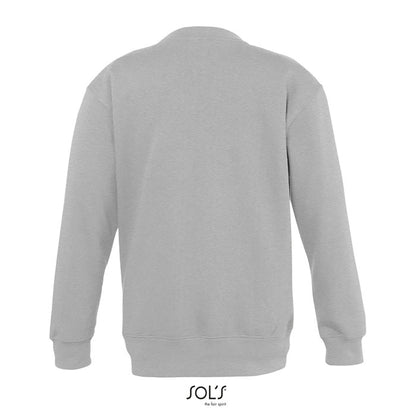 Sudadera gris, sin modelo, de niño vista de espaldas