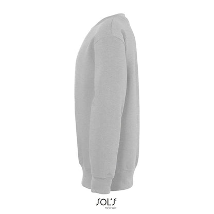 Sudadera gris infantil vista lateral sin modelo